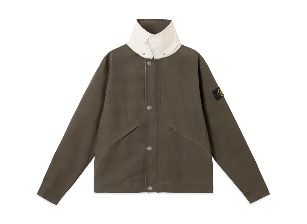 Stone Island 4100080 Tela Resinata "Military Green"