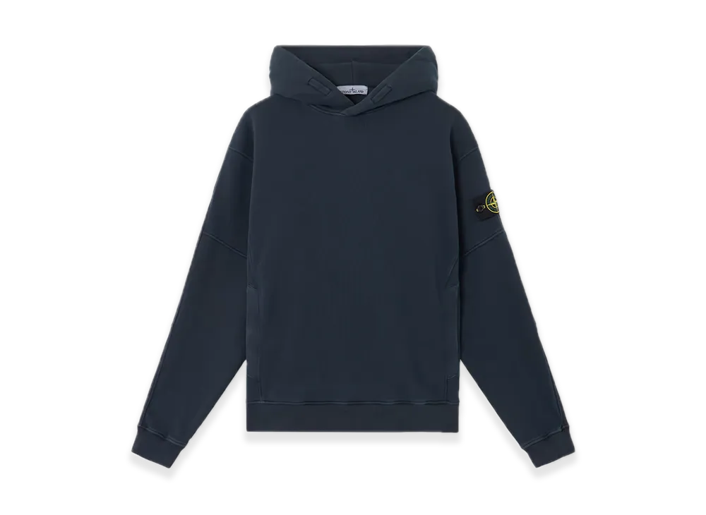Stone Island 6100033 Organic Cotton Diagonal Fleece Old Effect "Navy Blue"