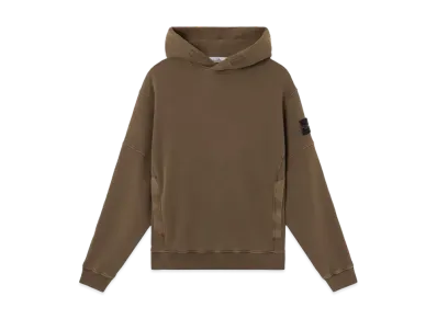 Stone Island 6100033 Organic Cotton Diagonal Fleece Old Effect "Military Green"