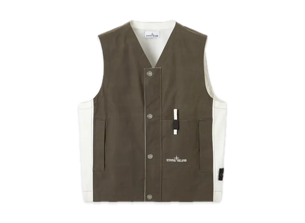 Stone Island G100005 Tela Resinata "Military Green"