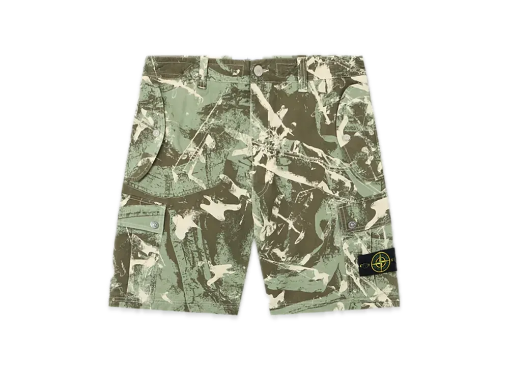 Stone Island L100004 Scan Camo On Stretch Ripstop-OVD "Military Green"