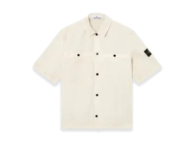 Stone Island 1200029 Brushed Organic Cotton Canvas 'OLD' Effect "Sand"