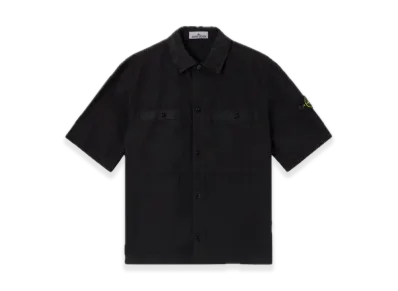 Stone Island 1200029 Brushed Organic Cotton Canvas 'OLD' Effect "Black"