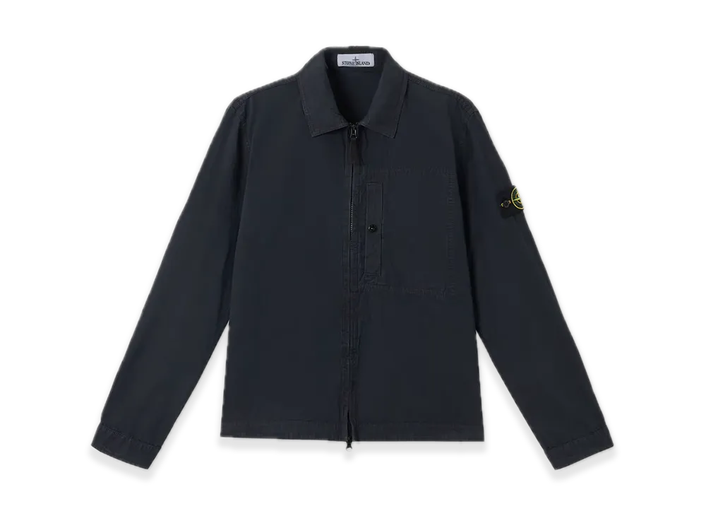 Stone Island 1200032 Brushed Organic Cotton Canvas 'OLD' Effect "Navy Blue"