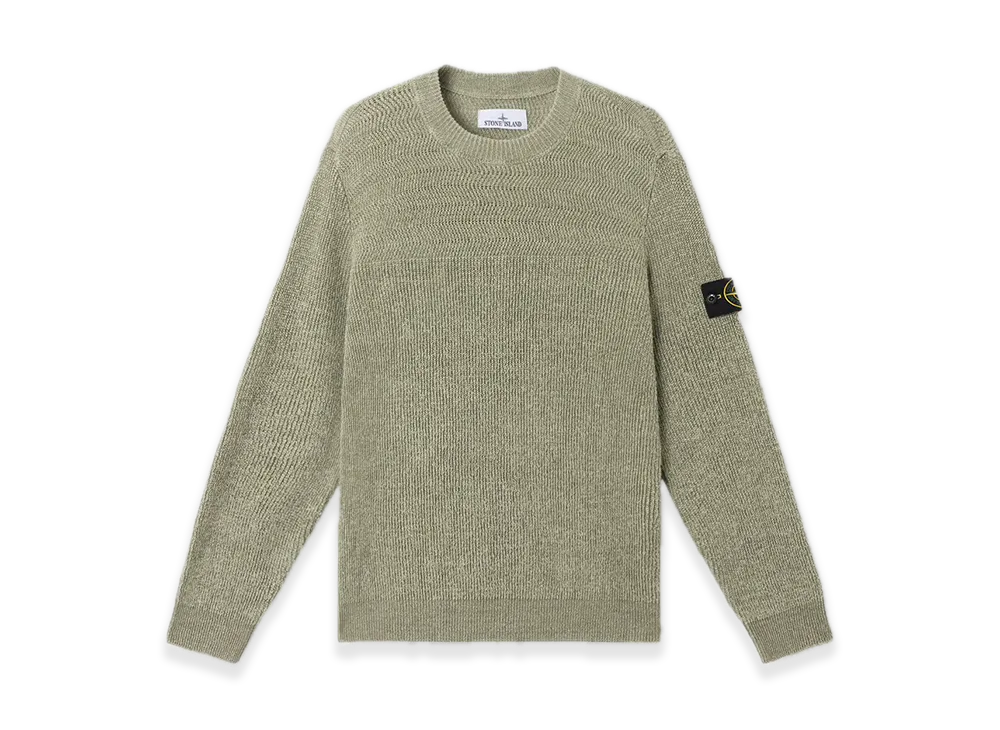 Stone Island 5100028 Ribbed Pure Linen "Sage Green"