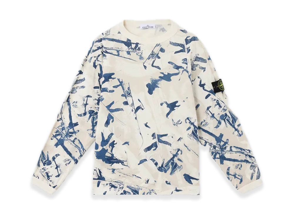 Stone Island 6100036 Scan Camo On Textured Jersey "Desert Brown"