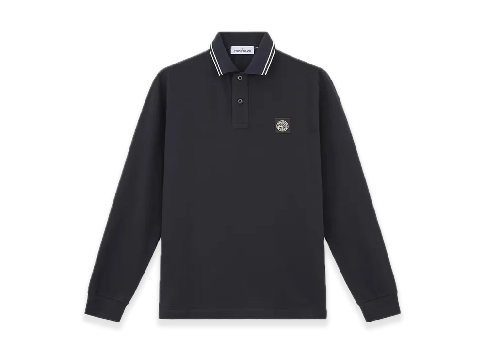 Stone Island 22002Sl Organic Cotton Elastane Pique "Navy Blue"