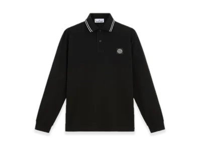 Stone Island 22002Sl Organic Cotton Elastane Pique "Black"