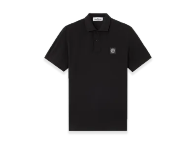 Stone Island 22002SC Organic Cotton Elastane Pique "Black"