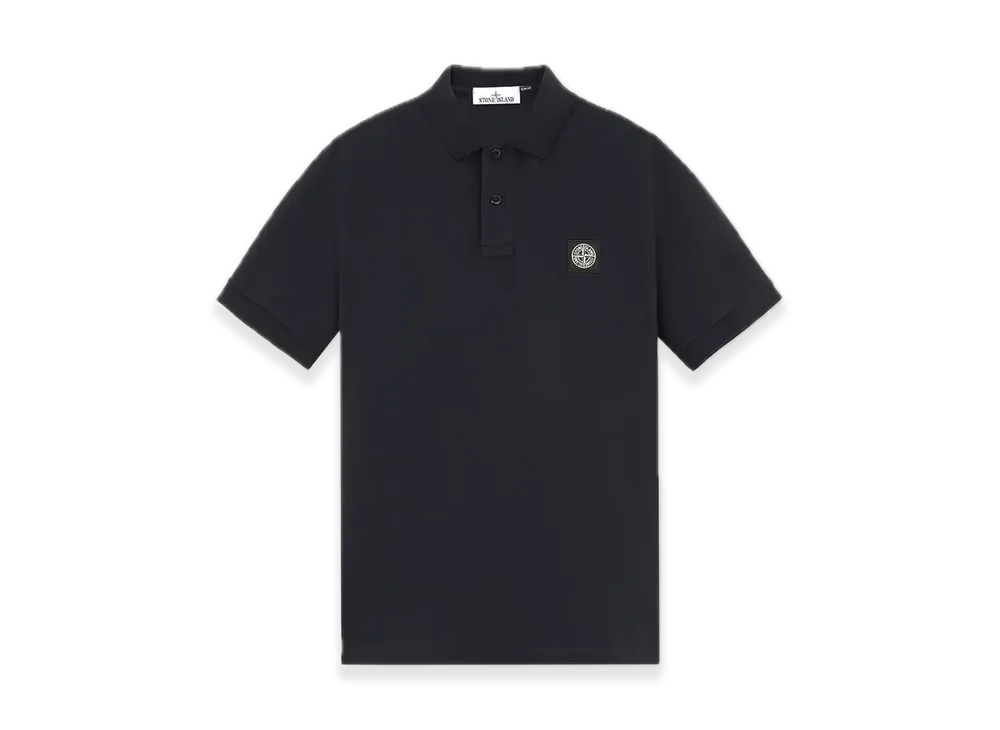 Stone Island 22002SC Organic Cotton Elastane Pique "Navy Blue"