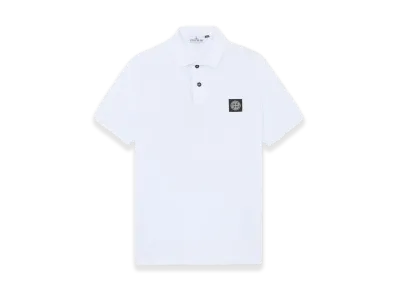 Stone Island 22002SC Organic Cotton Elastane Pique "White"