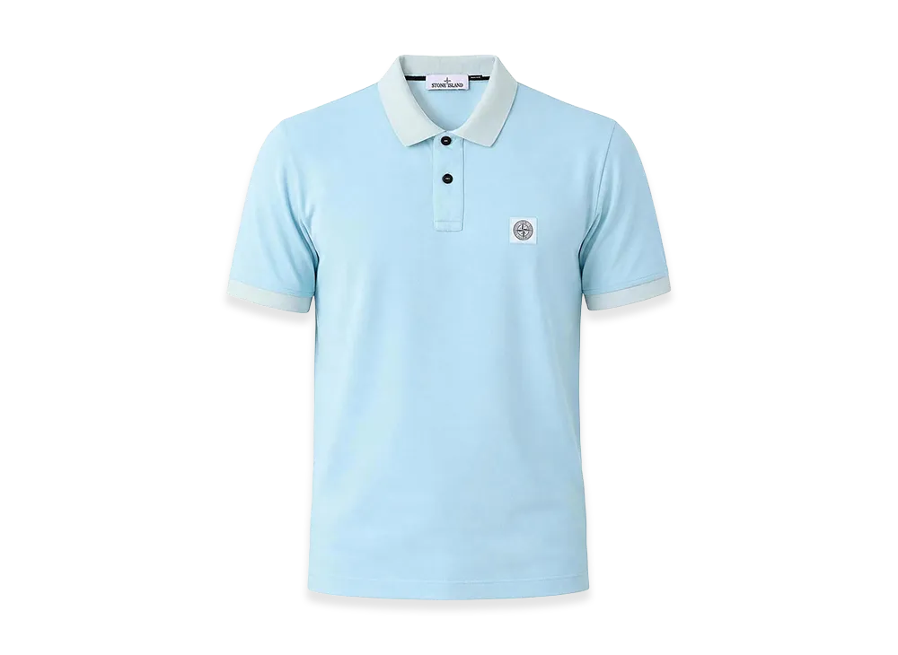 Stone Island Dust Organic Cotton Piqu Polo Shirt "Blue"