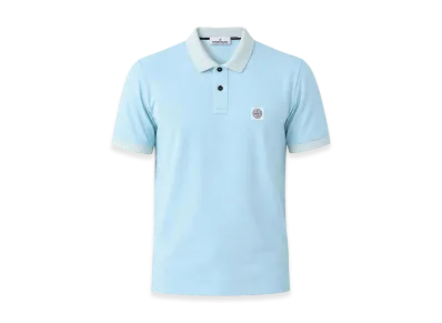 Stone Island Dust Organic Cotton Piqu Polo Shirt "Blue"