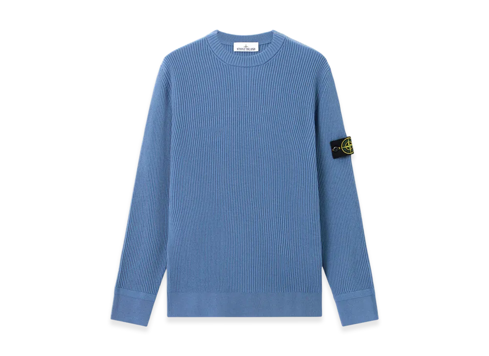 Stone Island 5100053 Full Rib RWS Wool "Steel Blue"