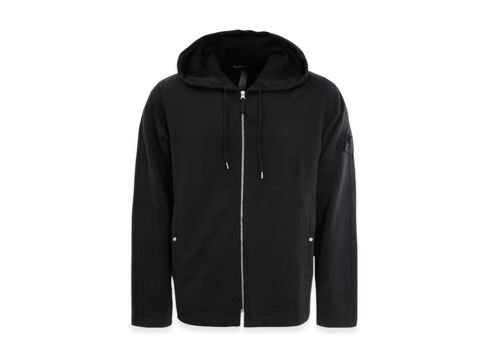 Stone Island Shadow Project 60119 Cotton Lyocell Fleece Full Zip Hooded Sweatshirt - 22SS "Black"