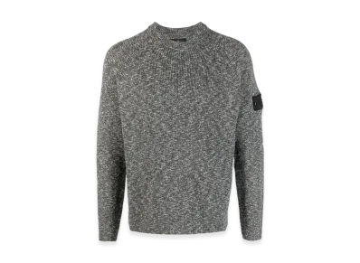 Stone Island Shadow Project 5121R Patterned Slub Dry Yarn Mock Neck Knit - 23SS "Black"