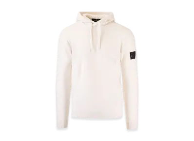 Stone Island Shadow Project 511A5 Ribbed Hooded Knit - 20FW "Natural White"