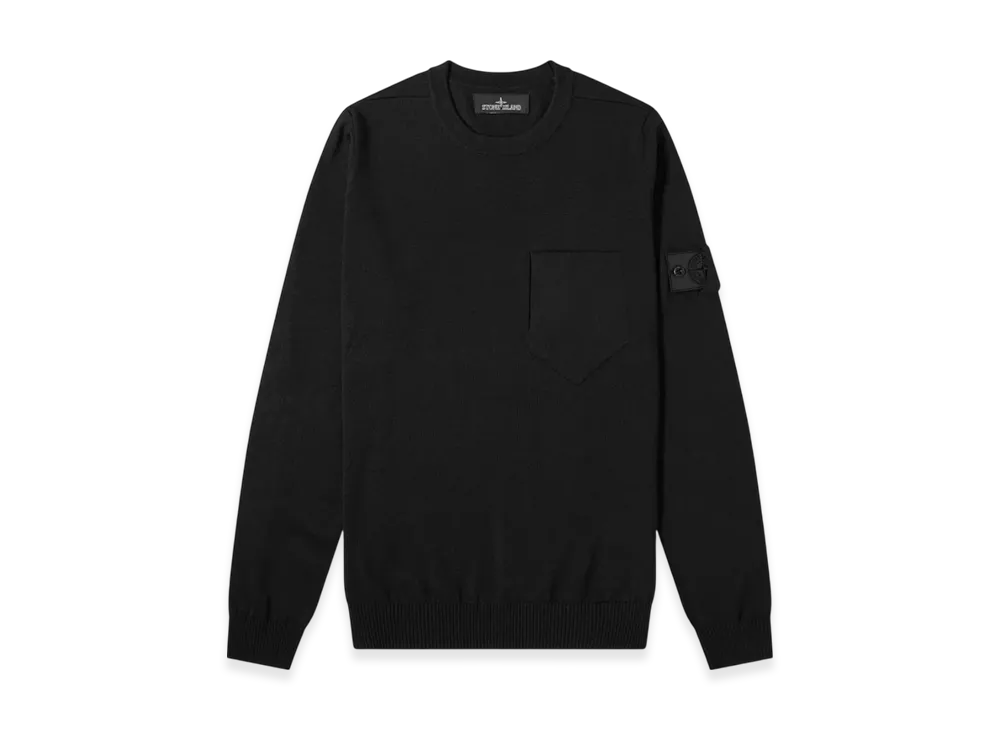 Stone Island Shadow Project 505A4 Catch Pocket Wool Silk Knit - 20FW "Black"