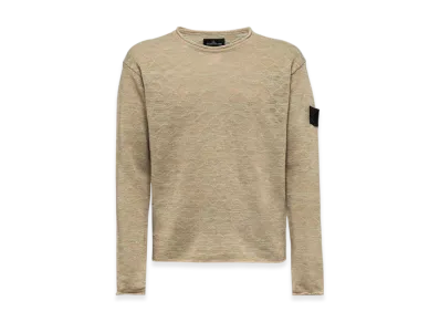 Stone Island Shadow Project 5011F Crewneck Hemp with Inner Pattern in Cotton Chenille Knit - 22SS "Beige"