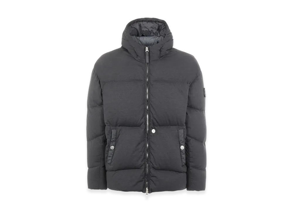 Stone Island Shadow Project 40103 High Density R-Nylon Jersey Garment Dyed Hooded Down Jacket - 21FW "Charcoal"