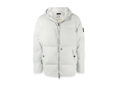 Stone Island Shadow Project 40103 High Density R-Nylon Jersey Garment Dyed Hooded Down Jacket - 21FW "Pearl Gray"