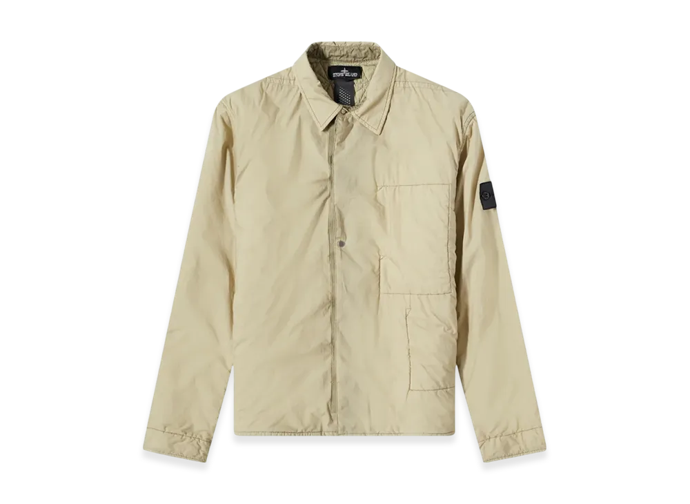 Stone Island Shadow Project 10412 HD Pelle OVO Cotton-TC Padded Overshirt - 22SS "Sand"