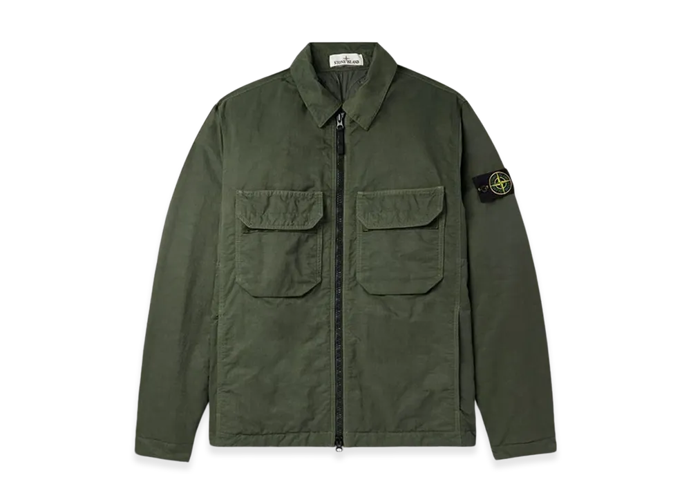 Stone Island Q0721 Opaque Nylon Twill with Primaloft-TC Shirt Jacket - 23FW "Olive Green"