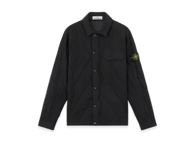 Stone Island Q0633 50 Fili Nylon Cotton Shirt Jacket with Internal Padding - 24FW "Black"