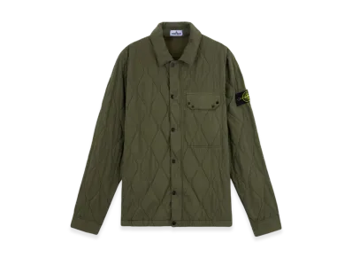 Stone Island Q0633 50 Fili Nylon Cotton Shirt Jacket with Internal Padding - 24FW "Musk Green"