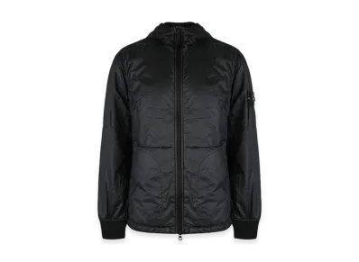 Stone Island Q0325 Garment Dyed Micro Yarn Primaloft-TC Packable Hooded Light Jacket - 23FW "Black"