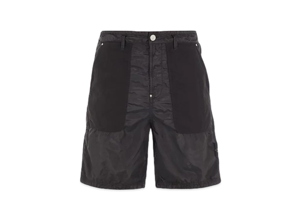 Stone Island L1932 Polyester Tela with David Light-TC Comfort Fit Bermuda Shorts - 24SS "Black"