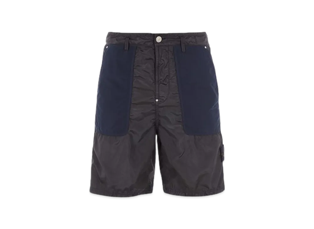 Stone Island L1932 Polyester Tela with David Light-TC Comfort Fit Bermuda Shorts - 24SS "Blue"