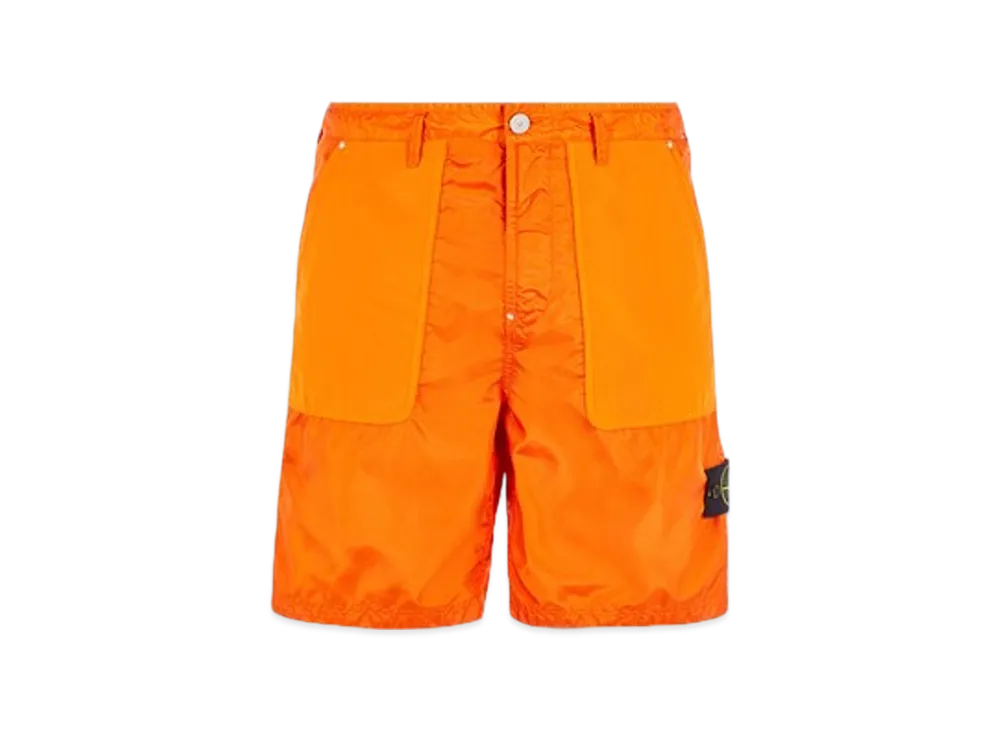 Stone Island L1932 Polyester Tela with David Light-TC Comfort Fit Bermuda Shorts - 24SS "Orange"