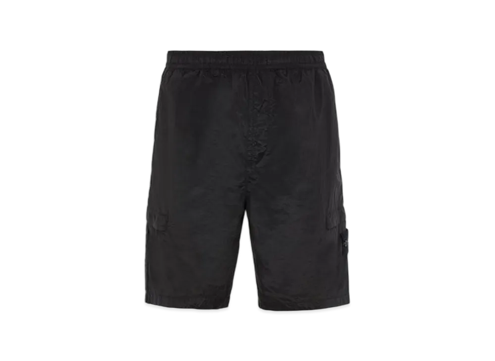 Stone Island L1721 Nylon Metal Garment Dyed Bermuda Shorts - 22SS "Black"