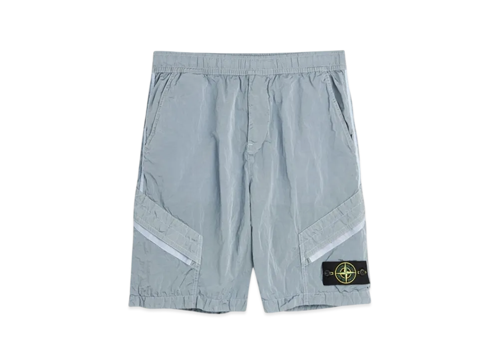 Stone Island L1719 Nylon Metal in Econyl Regenerated Nylon Comfort Fit Bermuda Shorts - 24SS "Sky Blue"
