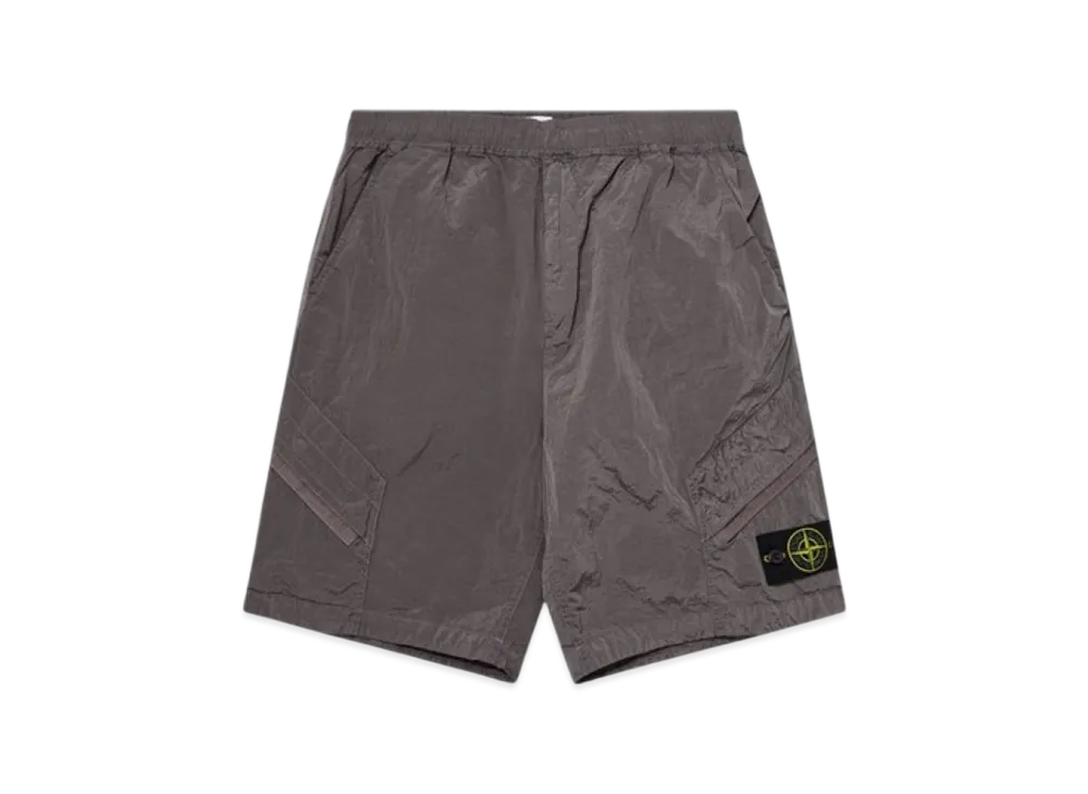 Stone Island L1719 Nylon Metal in Econyl Regenerated Nylon Comfort Fit Bermuda Shorts - 24SS "Dove Grey"
