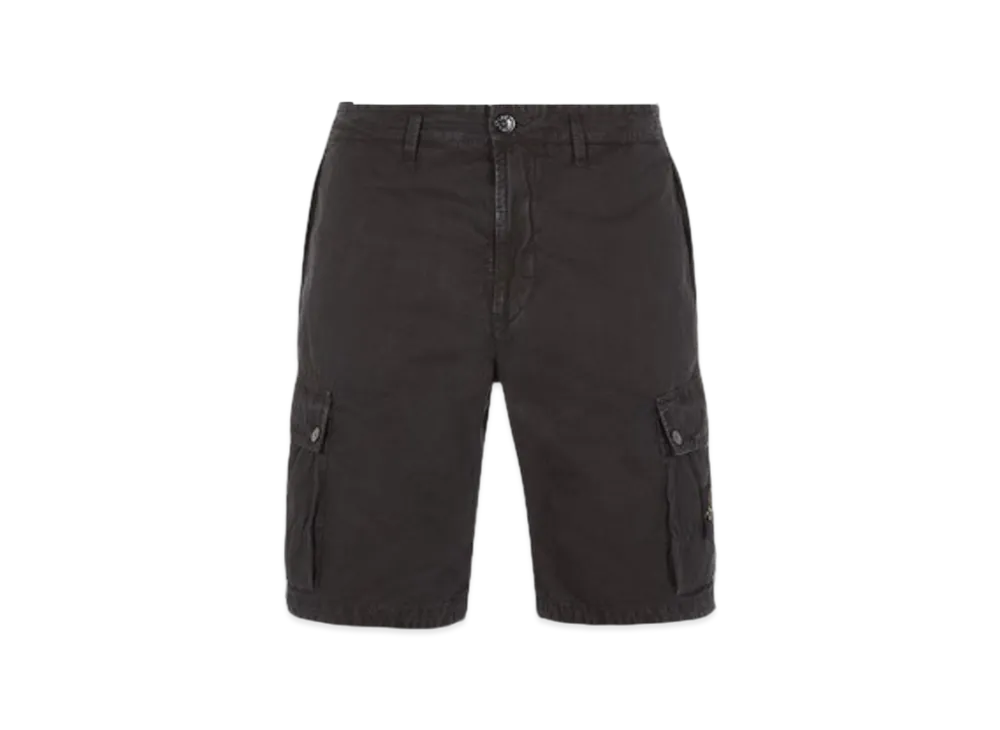 Stone Island L14WA Old Treatment Loose Fit Bermuda Shorts - 24SS "Black"