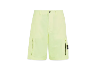 Stone Island L14WA Old Treatment Loose Fit Bermuda Shorts - 24SS "Neon Yellow"