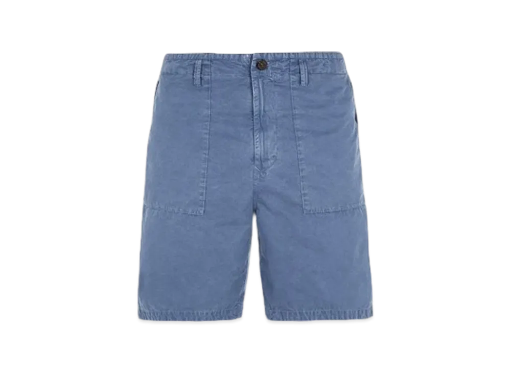 Stone Island L13WA Old Treatment Comfort Fit Bermuda Shorts - 24SS "Avio Blue"