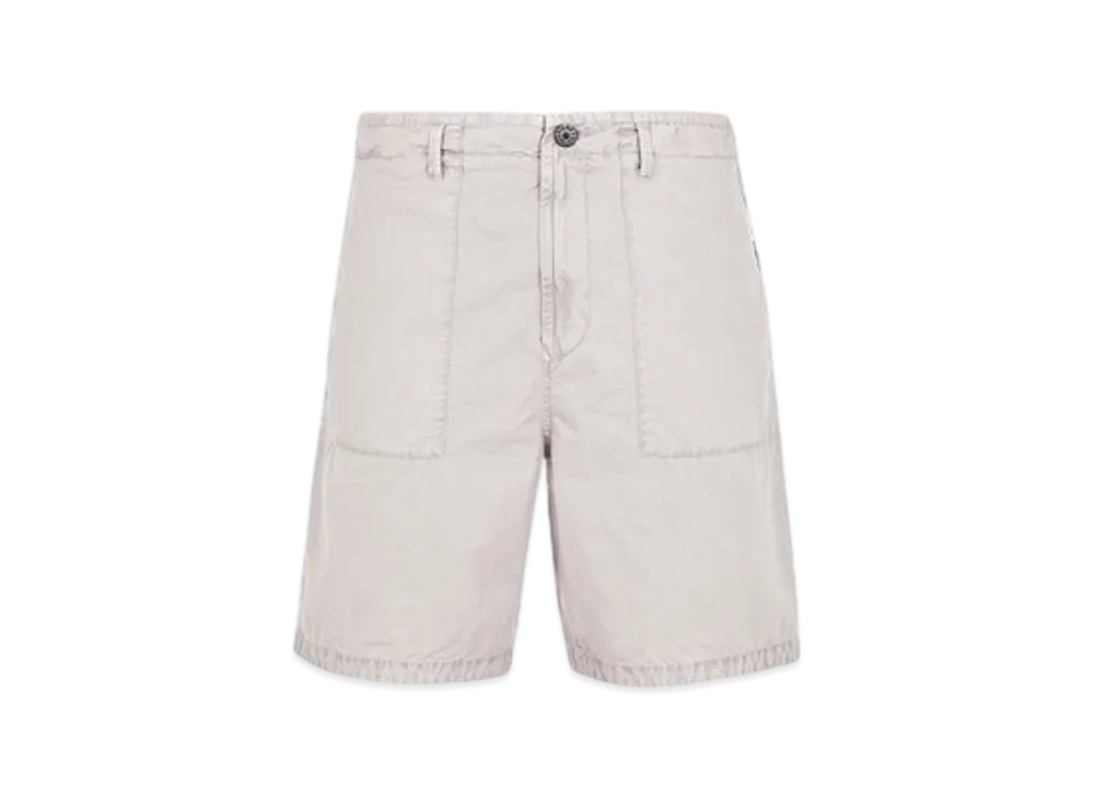 Stone Island L13WA Old Treatment Comfort Fit Bermuda Shorts - 24SS "Dust Grey"
