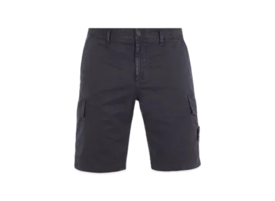 Stone Island L1204 Old Treatment Slim Fit Cargo Bermuda Shorts - 24SS "Blue"