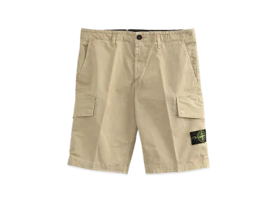 Stone Island L1204 Old Treatment Slim Fit Cargo Bermuda Shorts- 24SS "Sand"