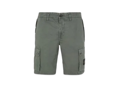 Stone Island L11WA Brushed Cotton Canvas Garment Dyed Bermuda Shorts - 24SS "Musk Green"