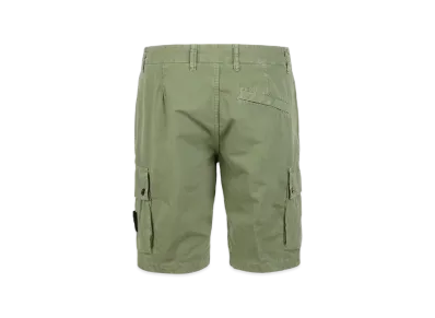 Stone Island L11WA Brushed Cotton Canvas Garment Dyed Bermuda Shorts - 23SS "Sage Green"