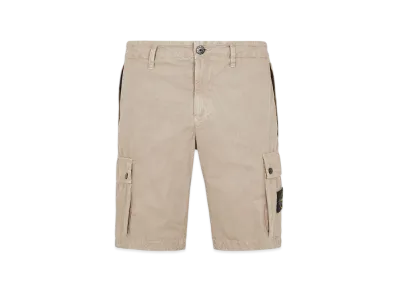 Stone Island L11WA Brushed Cotton Canvas Garment Dyed Bermuda Shorts - 23SS "Dove Grey"