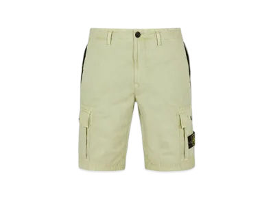 Stone Island L11WA Brushed Cotton Canvas Garment Dyed Bermuda Shorts - 22SS "Light Green"