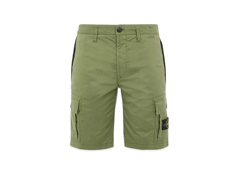 Stone Island L1119 Cotton Twill Bermuda Cargo Shorts - 22SS "Olive Green"