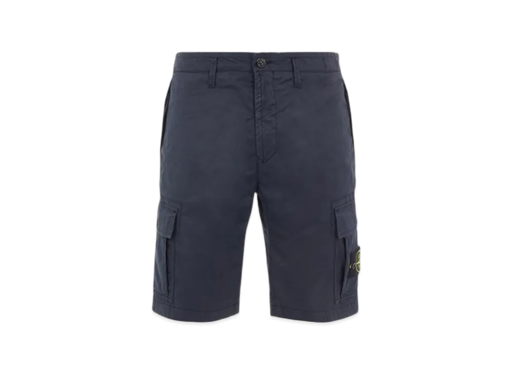 Stone Island L1119 Cotton Twill Bermuda Cargo Shorts - 22SS "Navy Blue"