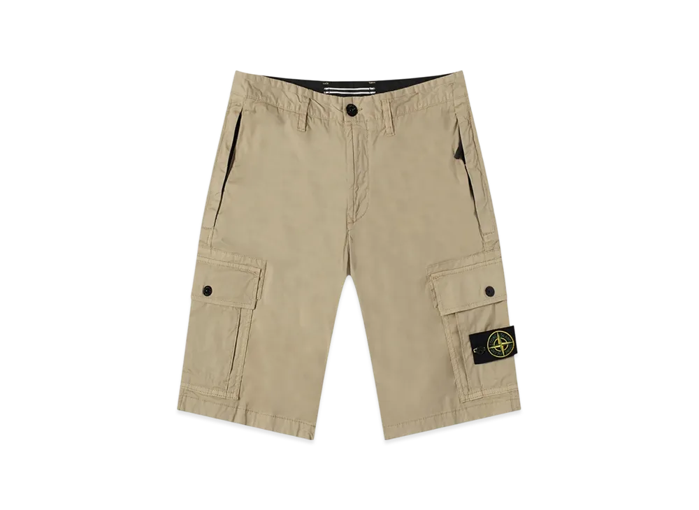 Stone Island L1119 Cotton Twill Bermuda Cargo Shorts - 22SS "Beige"