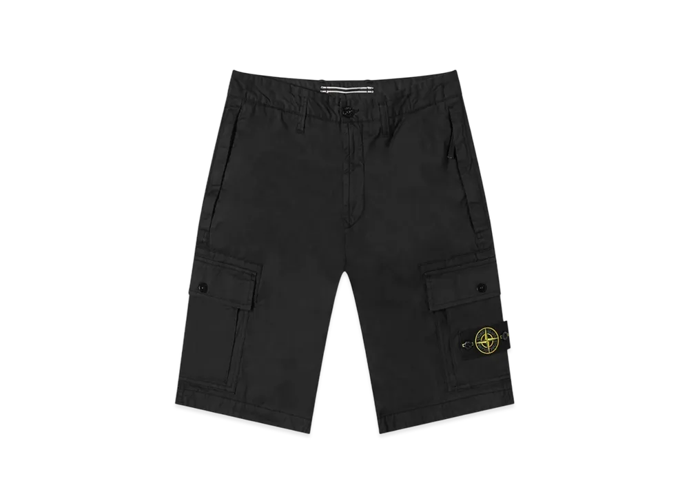Stone Island L1119 Cotton Twill Bermuda Cargo Shorts - 22SS "Black"